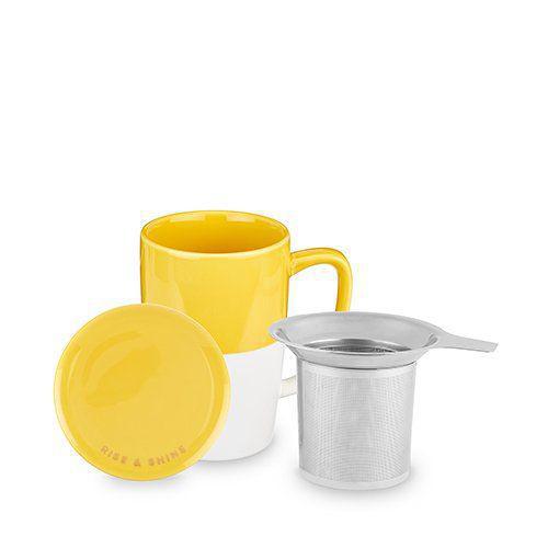 Delia Yellow Ceramic Tea Mug & Infuser