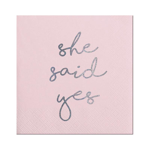 She Said Yes Cocktail Napkin