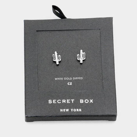 Cactus Stud Earring Gift Box