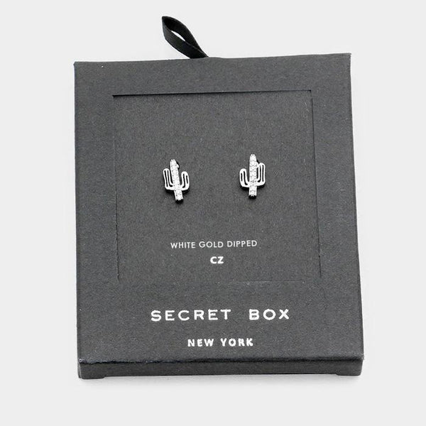 Cactus Stud Earring Gift Box