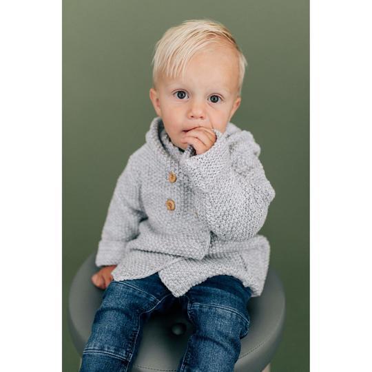 Grey Crochet Hoodie