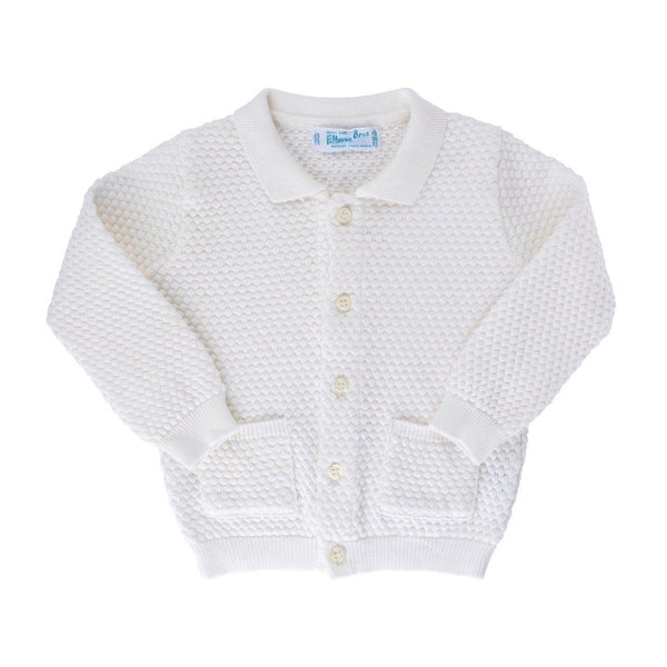 Popcorn Knit Ivory Cardigan