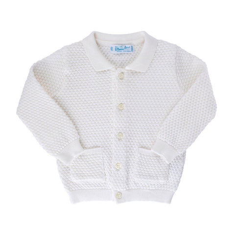 Popcorn Knit Ivory Cardigan