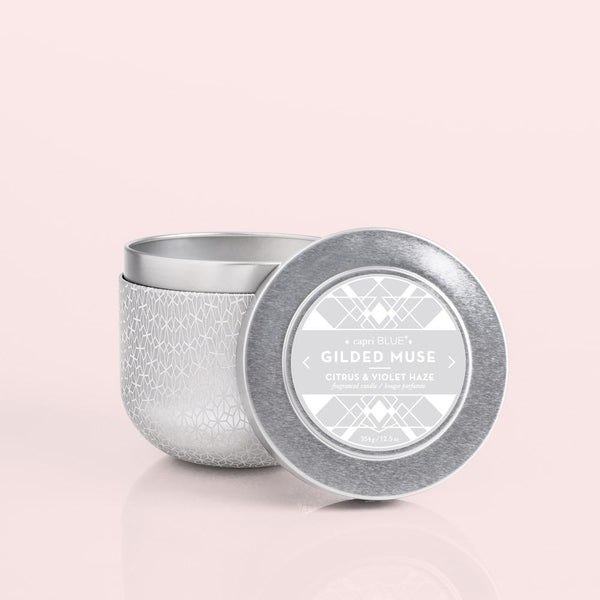 Citrus & Violet Haze Gilded Tin Candle
