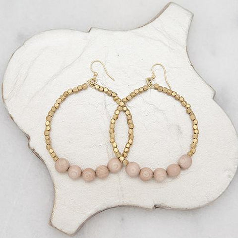 Golden Row Rose Earring