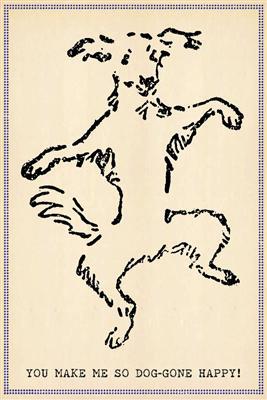 Dog-Gone Happy Postcard