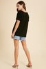 Slit Black Tee