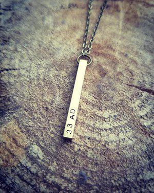 33 AD Bar Necklace