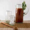 White Rim Drinking Glass