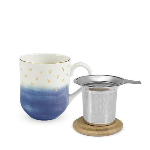 Casey Blue Ceramic Tea Mug & Infuser