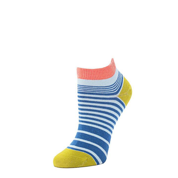 Resort Stripes Anklet Sock - Cornflower + Fern