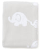 Gray Elephant Knit Novelty Blanket
