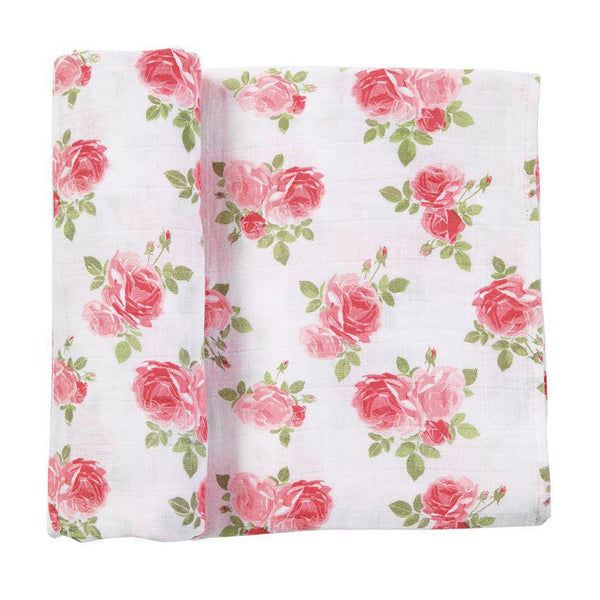 Pink Rose Muslin Swaddle