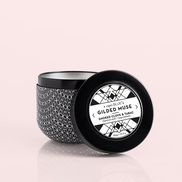 Smoked Clove & Tabac Gilded Tin Candle