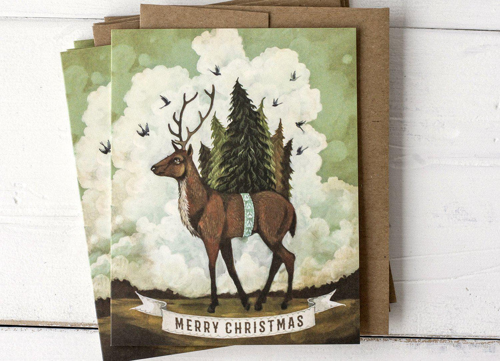Merry Christmas Elk Card