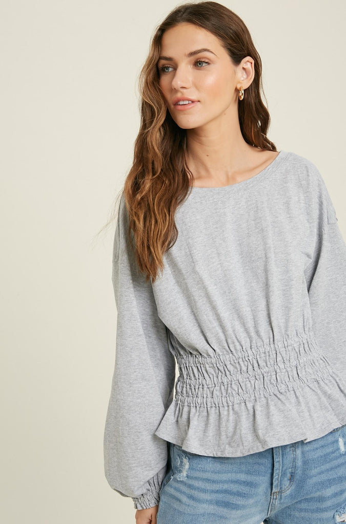 Smock Soft Grey Top