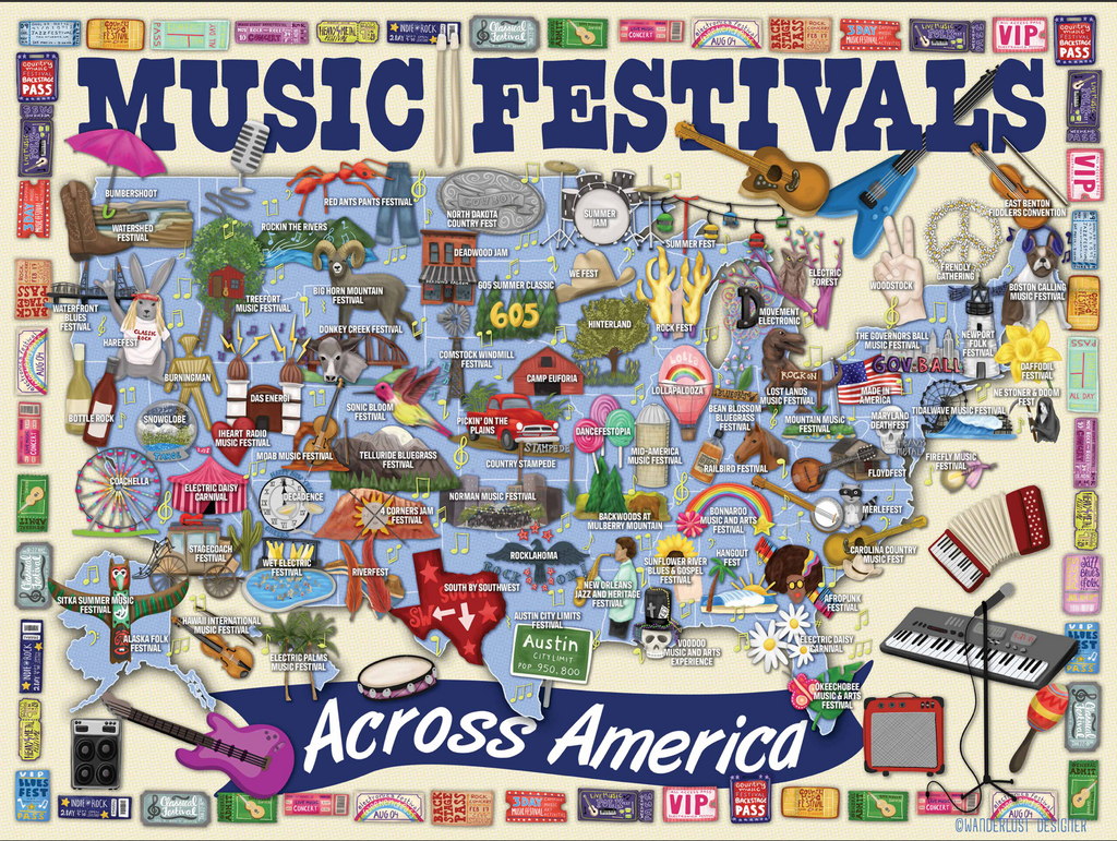 Music Festivals Across America Puzzle