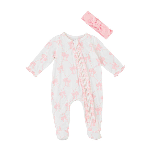 Ruffle Bow Sleeper Set