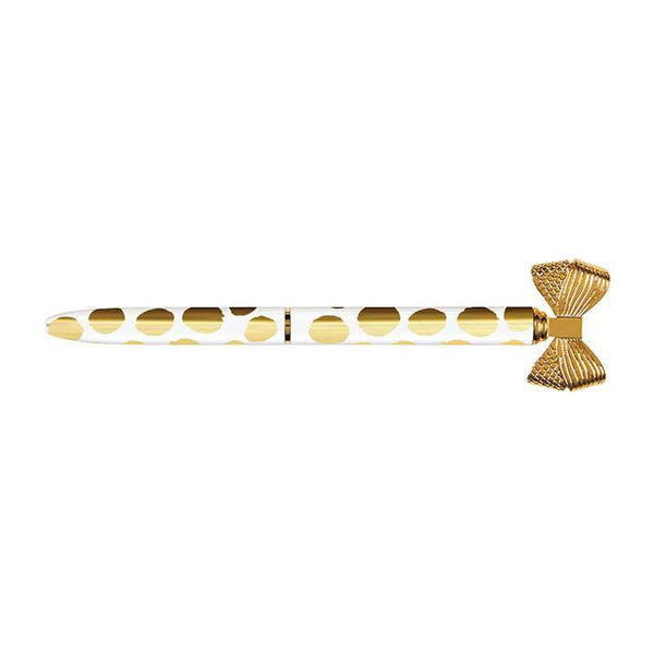 Gold Dots Bow Pen