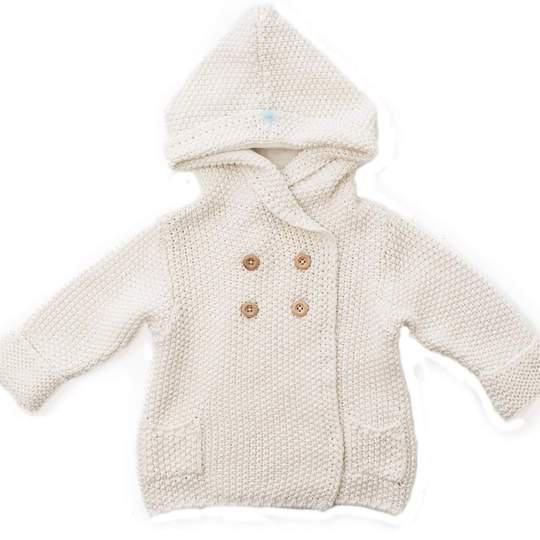 Ivory Crochet Hoodie