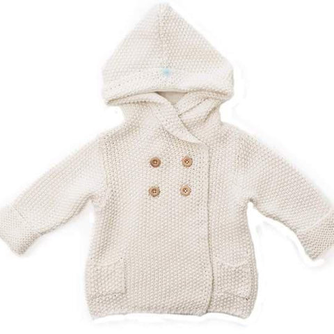 Ivory Crochet Hoodie