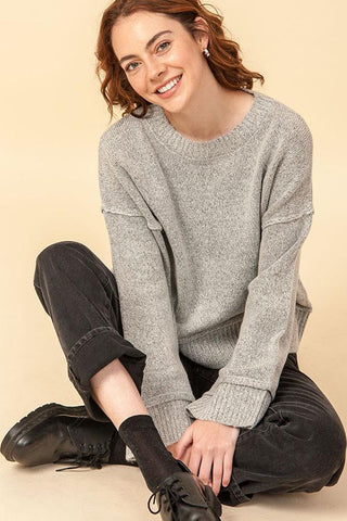 Heather Varsity Sweater
