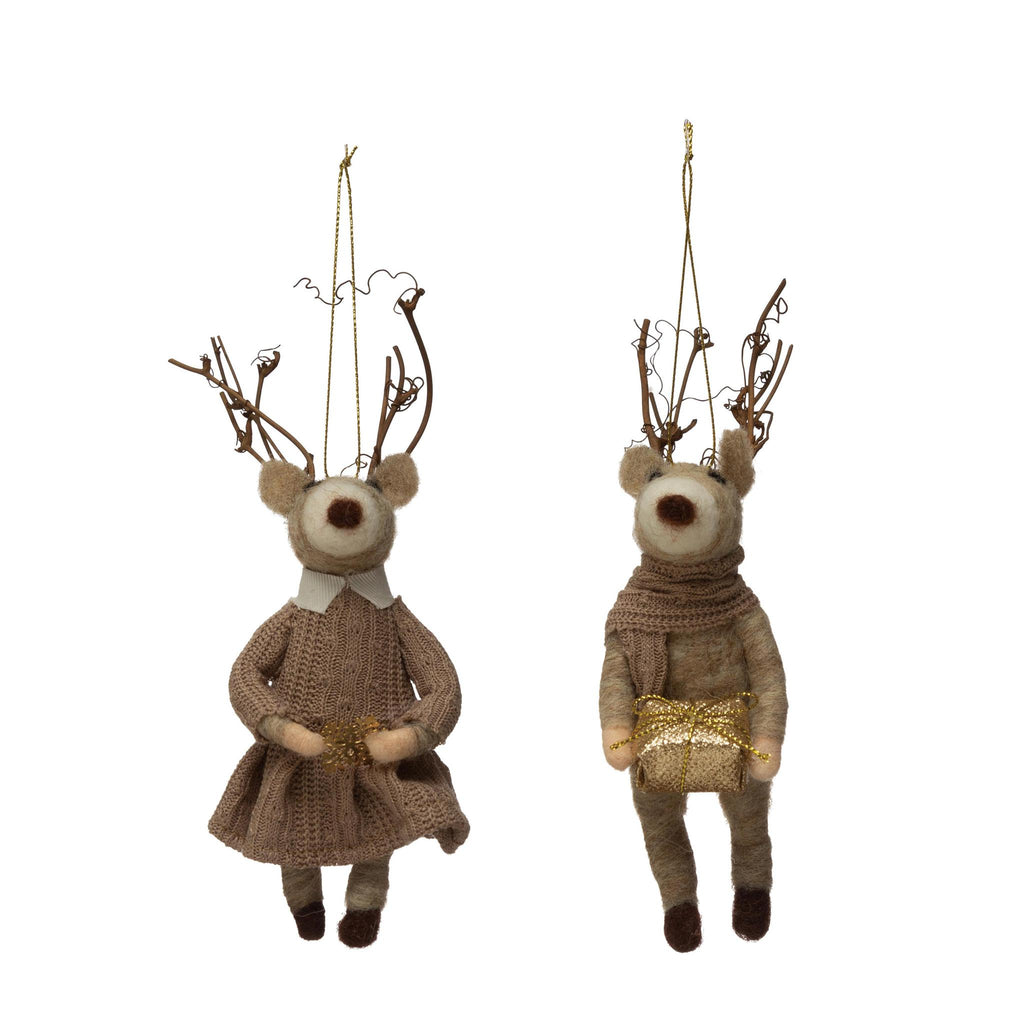 Twig Deer Ornament