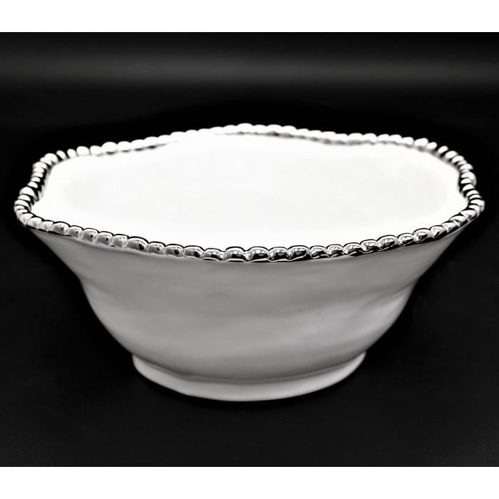 Bead White Porcelain Bowl