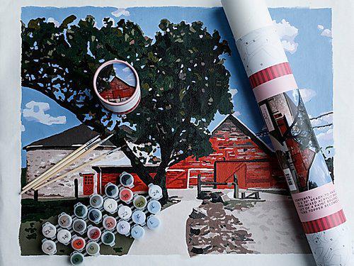 Rustic Red Paint By Numbers Kit