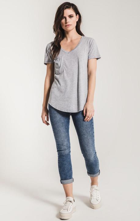 The Pocket Tee Heather Grey Burnout