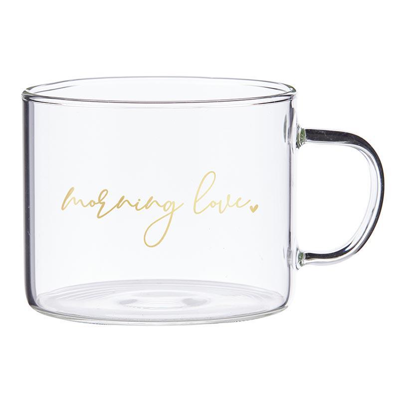 Morning Love Foil Glass Mug