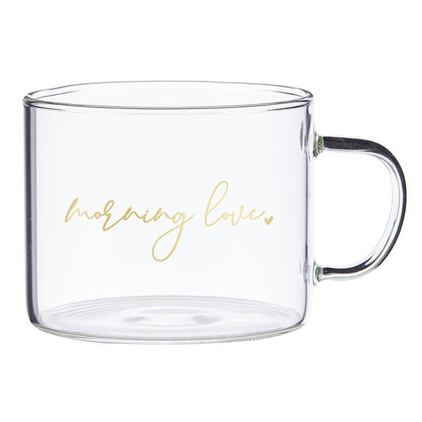 Morning Love Foil Glass Mug