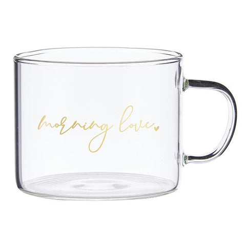 Morning Love Foil Glass Mug