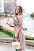 Pink & Green Button Top Wrap Dress