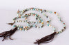 Amazonite Pearl Knotted Tassel Necklace*