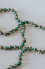 Compressed Turquoise Pearl Knotted Leather Tassel Necklace*