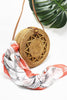 Coral Palm Silk Scarf