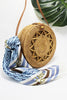 Blue Buckles Silk Scarf