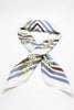 Blue Buckles Silk Scarf