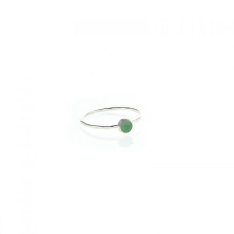Silver Stone Stacking Rings