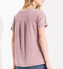 The Washed Cotton Crew Deep Cola Tee