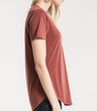 The Luxe Modal Deep Red V-Neck Tee