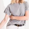 The Washed Cotton Crew Grey Tee