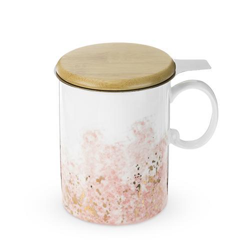 Bennett Pink Ceramic Tea Mug & Infuser