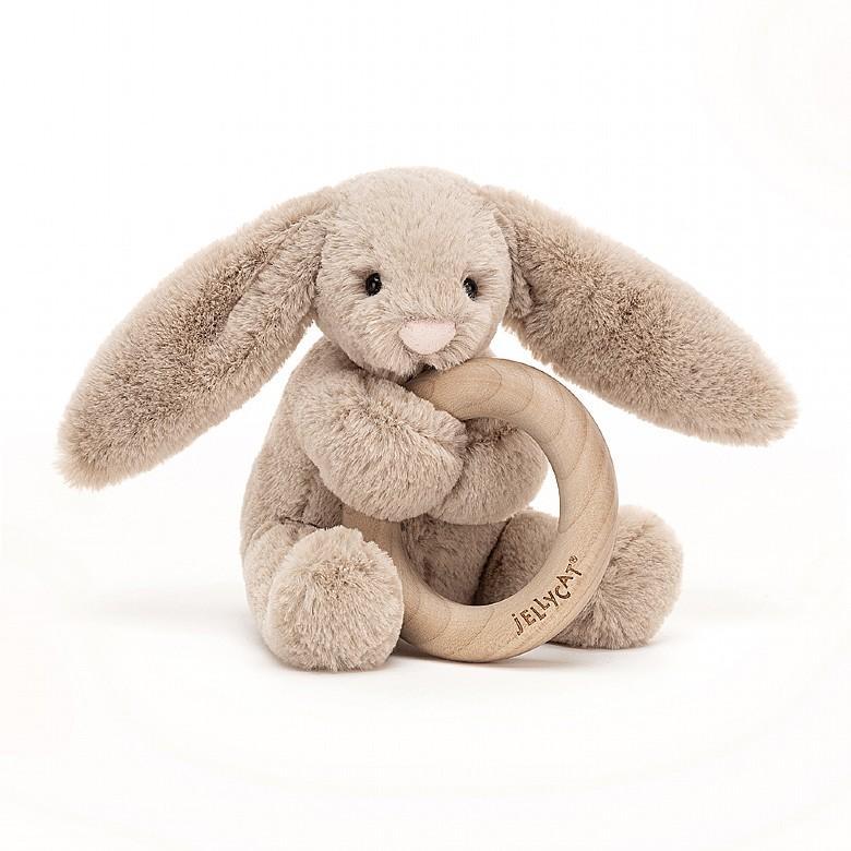 Bashful Beige Bunny Ring Toy