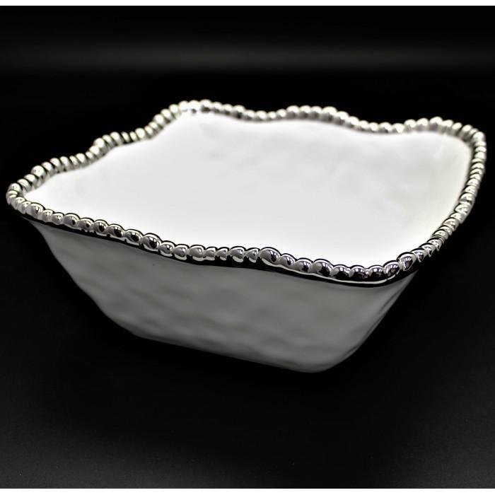 White Porcelain Square Bowl