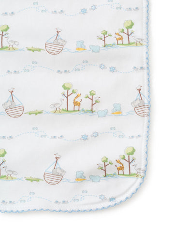 Blue Noah's Burp Cloth
