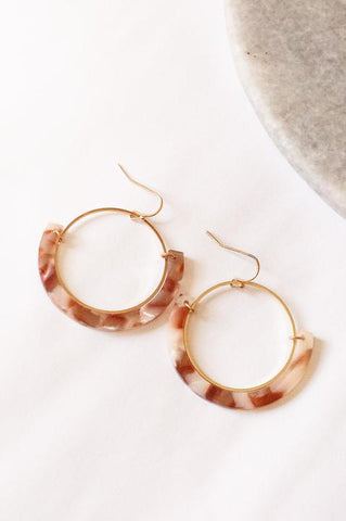 Nella Rose Tortoise Hoop Earring
