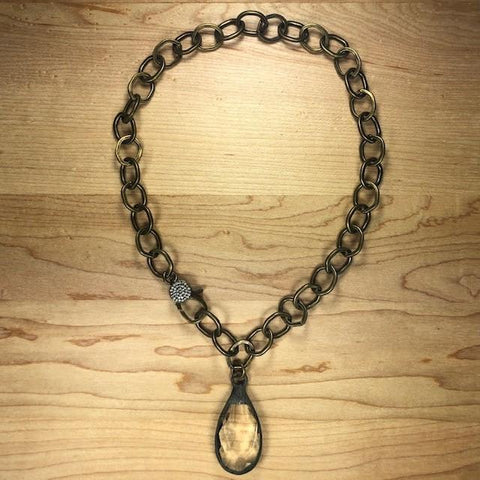 Brass Crystal Pendant
