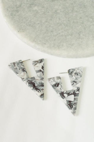 Vera Wide Silver Tortoise Earring